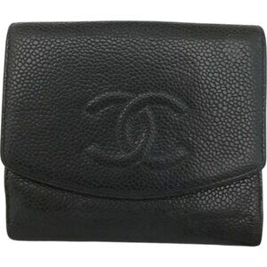 038232BL (X3) Chanel Wallet Black Leather